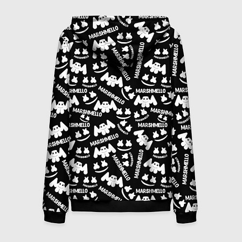 Мужская толстовка на молнии Marshmello pattern music / 3D-Черный – фото 2
