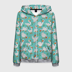 Мужская толстовка на молнии Гусики