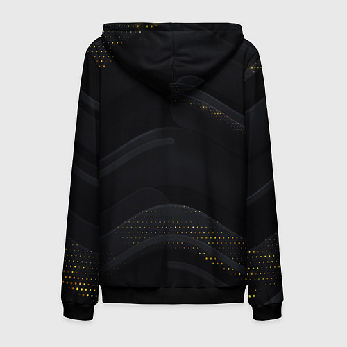 Мужская толстовка на молнии Геометрия полосы текстура / 3D-Черный – фото 2