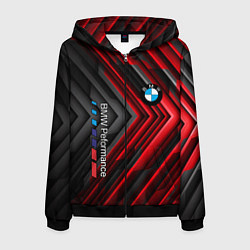 Мужская толстовка на молнии BMW geometry stripes red