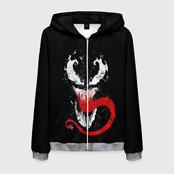 Мужская толстовка на молнии Лицо Венома