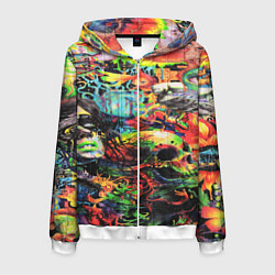 Мужская толстовка на молнии Кислотные рисунки психоделика