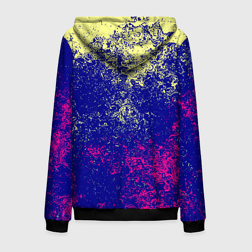 Мужская толстовка на молнии Брызги красок фильтр / 3D-Черный – фото 2