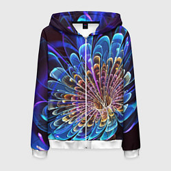Мужская толстовка на молнии Оптический цветок узор
