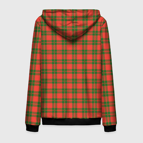 Мужская толстовка на молнии Шотландский уют / 3D-Черный – фото 2
