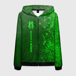 Толстовка 3D на молнии мужская Hunter x Hunter - green gradient по-вертикали, цвет: 3D-черный