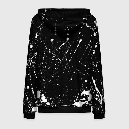 Мужская толстовка на молнии Venom logo / 3D-Черный – фото 2