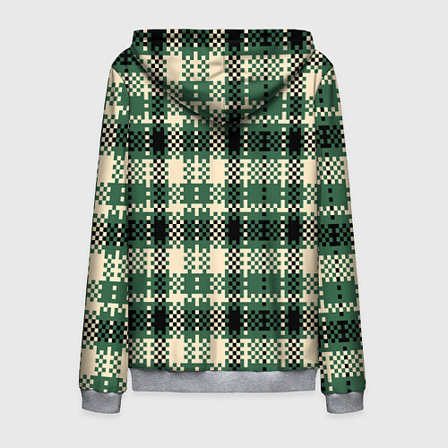 Мужская толстовка на молнии Полосатый пиксель / 3D-Меланж – фото 2