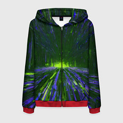 Мужская толстовка на молнии Абстрактный путь в зелёный портал