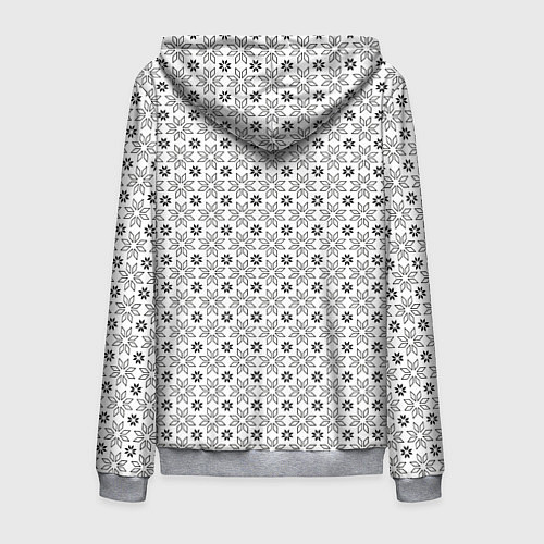 Мужская толстовка на молнии Чёрные звёзды на чёрном фоне / 3D-Меланж – фото 2