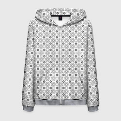 Мужская толстовка на молнии Чёрные звёзды на чёрном фоне