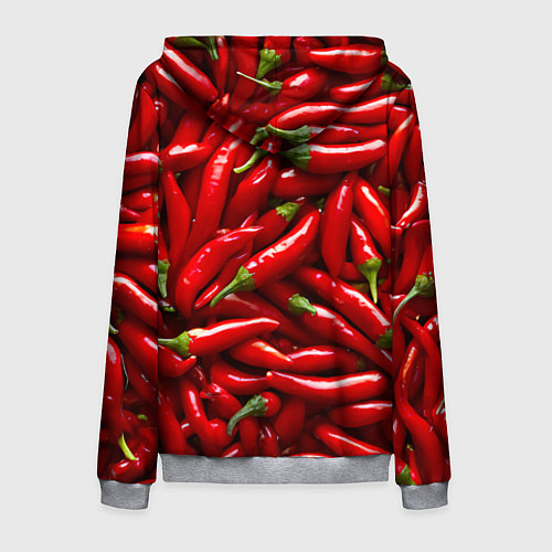 Мужская толстовка на молнии Красный перец / 3D-Меланж – фото 2