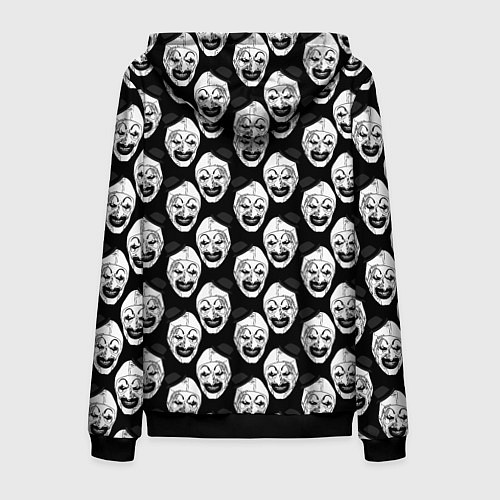 Мужская толстовка на молнии Funny terrifier clown Art / 3D-Черный – фото 2