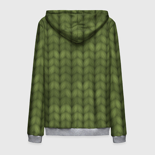 Мужская толстовка на молнии Лесное тепло / 3D-Меланж – фото 2