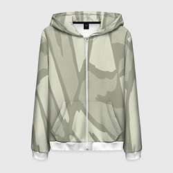 Мужская толстовка на молнии Серо-зеленая абстрактная текстура