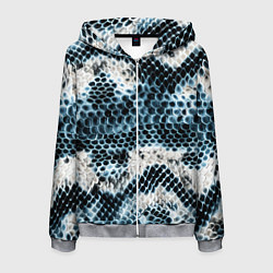 Толстовка 3D на молнии мужская Змеиный тренд, цвет: 3D-меланж