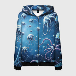 Мужская толстовка на молнии Мир фантастических осьминогов
