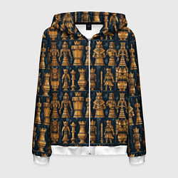 Мужская толстовка на молнии Ладья ферзь пешка и другие шахматные фигуры