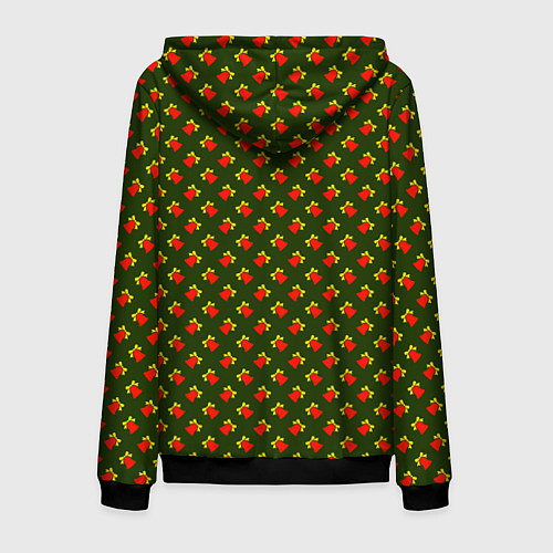 Мужская толстовка на молнии Звонкие колокольчики / 3D-Черный – фото 2