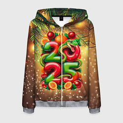 Толстовка 3D на молнии мужская Змеи к нам приходят, цвет: 3D-меланж