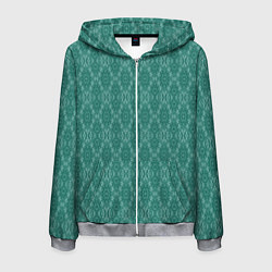 Мужская толстовка на молнии Бирюзово зеленый геометрический абстрактный узор