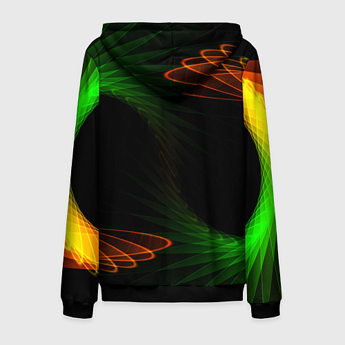 Мужская толстовка на молнии Оптический дым текстура / 3D-Черный – фото 2