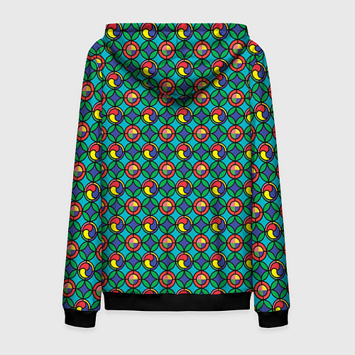 Мужская толстовка на молнии Витраж / 3D-Черный – фото 2