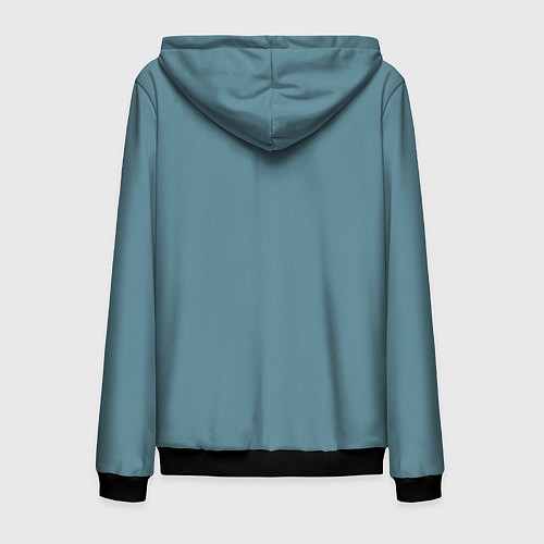 Мужская толстовка на молнии Яркое сердце из кораллов в морском стиле / 3D-Черный – фото 2