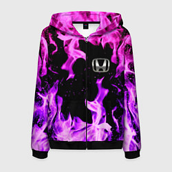 Мужская толстовка на молнии Honda flame pink