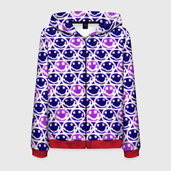 Толстовка 3D на молнии мужская Nirvana neon smile, цвет: 3D-красный