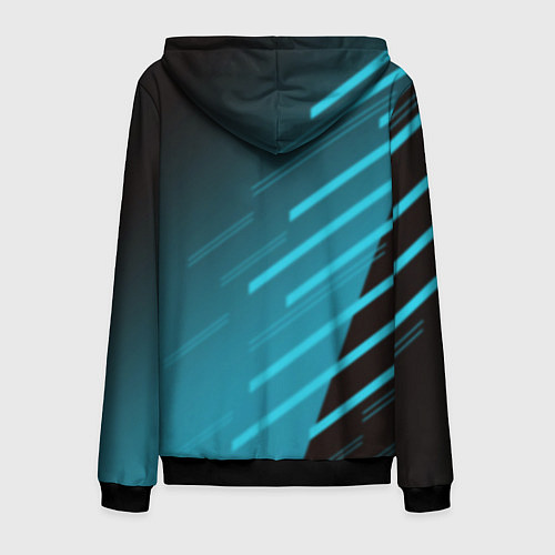 Мужская толстовка на молнии Nissan geometry sport / 3D-Черный – фото 2