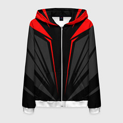 Толстовка 3D на молнии мужская Sport uniform - red, цвет: 3D-белый