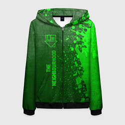 Мужская толстовка на молнии The Neighbourhood - green gradient по-вертикали
