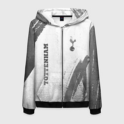 Мужская толстовка на молнии Tottenham - white gradient вертикально