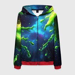 Мужская толстовка на молнии Зеленые брызги