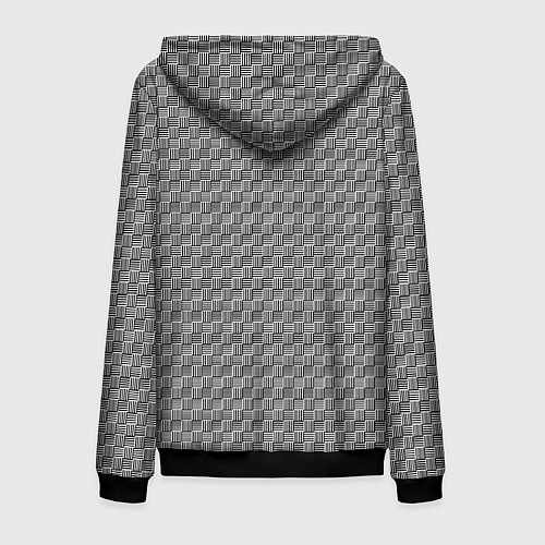 Мужская толстовка на молнии Графитовые штрихи / 3D-Черный – фото 2