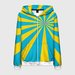 Толстовка 3D на молнии мужская Военно-воздушные силы, цвет: 3D-белый