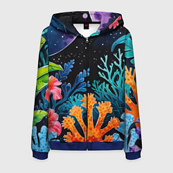 Мужская толстовка на молнии Космические кораллы