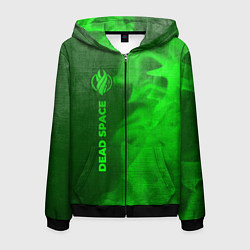 Мужская толстовка на молнии Dead Space - green gradient по-вертикали