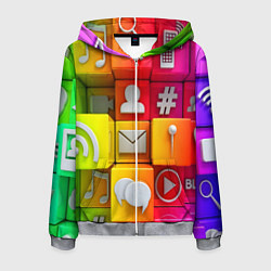 Мужская толстовка на молнии Square