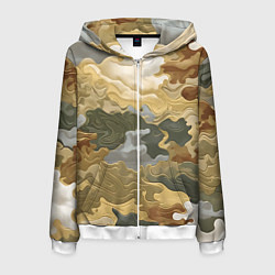 Мужская толстовка на молнии Золотистый камуфляж