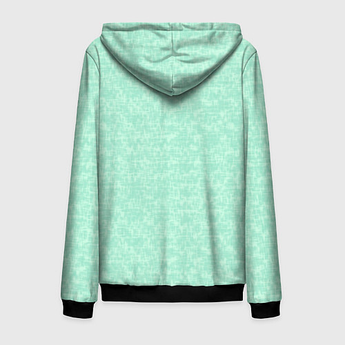 Мужская толстовка на молнии Аквамарин однотонный текстурированный / 3D-Черный – фото 2