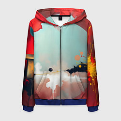 Мужская толстовка на молнии Сюрреалистичная абстракция
