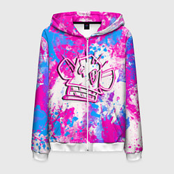 Толстовка 3D на молнии мужская Мартышка Джинкс - Arcane, цвет: 3D-белый