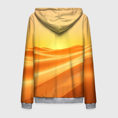 Мужская толстовка на молнии Золотые пески / 3D-Меланж – фото 2