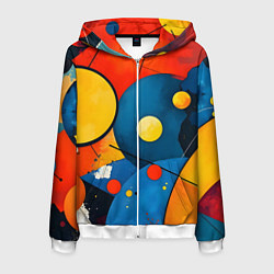 Мужская толстовка на молнии Динамичный красочный паттерн