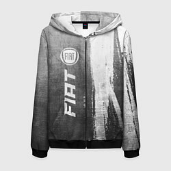 Мужская толстовка на молнии Fiat - grey gradient по-вертикали