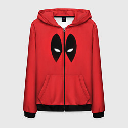 Толстовка 3D на молнии мужская Дэдпул глаза, цвет: 3D-черный