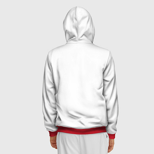 Мужская толстовка на молнии Дэдпул краски / 3D-Красный – фото 4