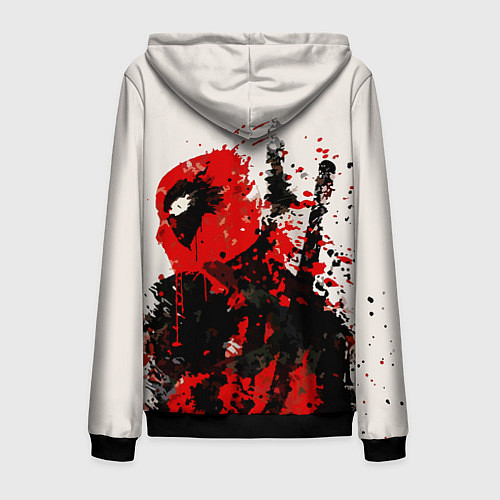 Мужская толстовка на молнии Дэдпул брызги / 3D-Черный – фото 2